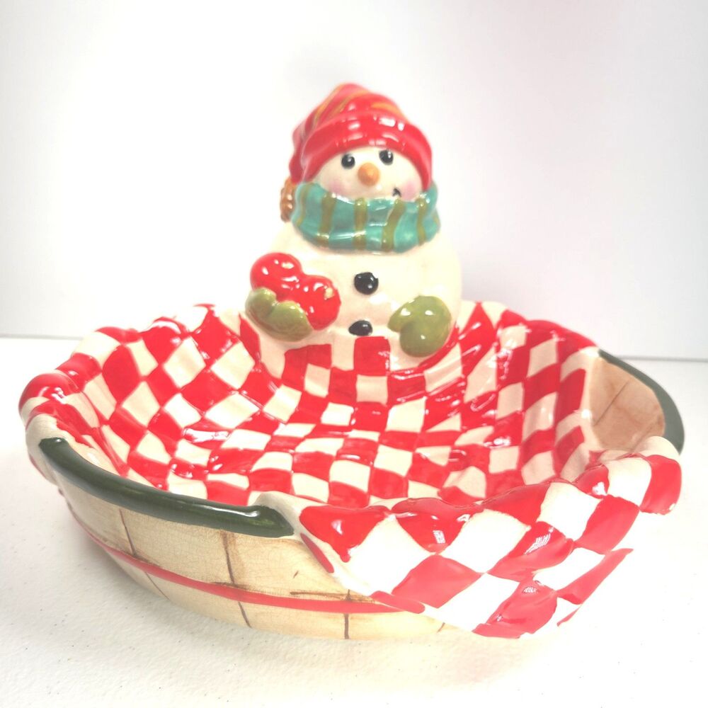 Hallmark Christmas Candy Cane Bowl Holiday Dish